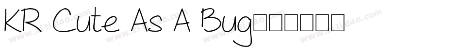 KR Cute As A Bug字体转换